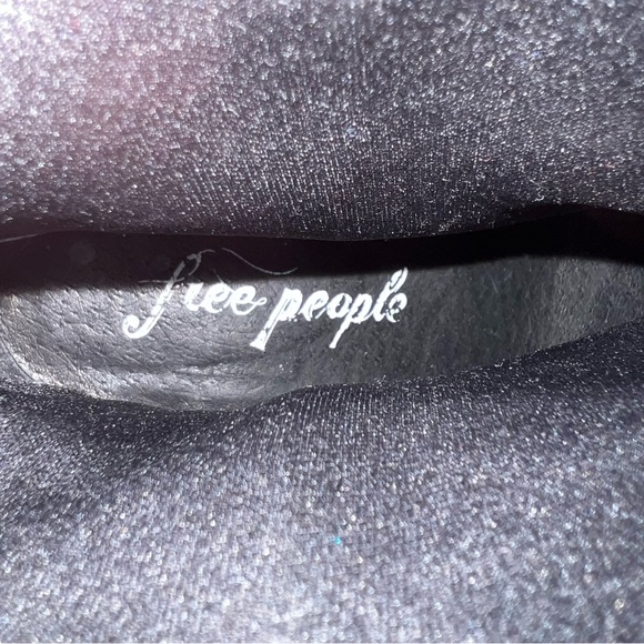 Free People Adella Low Heel Slouch Boots Booties-Black Suede-Size 37 (US 7) - Picture 9 of 10